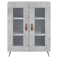 Credenza cassettiera mobile contenitore organizer cucina soggiorno salotto alto 695 x 34 x 180 cm legno ingegnerizzato grigio 02_0034544