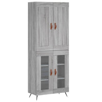 Credenza Grigio Sonoma 69,5x34x180 cm in Legno Multistrato 3199599