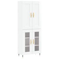 Credenza Bianco Lucido 69,5x34x180 cm in Legno Multistratocod mxl 107545