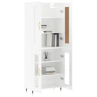 Credenza Bianco Lucido 69,5x34x180 cm in Legno Multistratocod mxl 107545