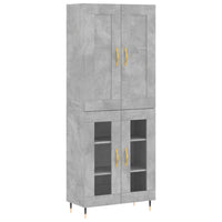 Credenza Grigio Cemento 69,5x34x180 cm in Legno Multistrato 3199605