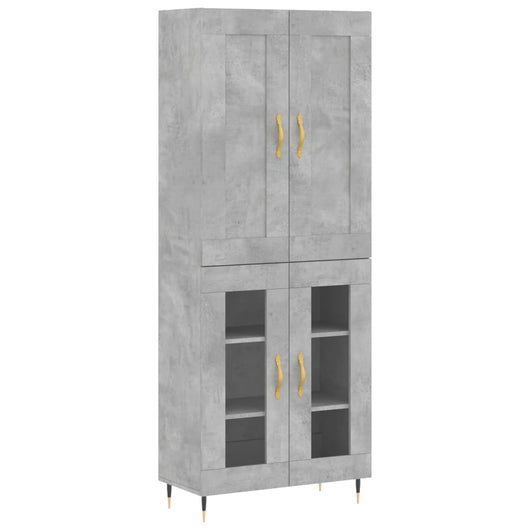 Credenza Grigio Cemento 69,5x34x180 cm in Legno Multistrato 3199605