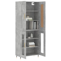 Credenza Grigio Cemento 69,5x34x180 cm in Legno Multistrato 3199605