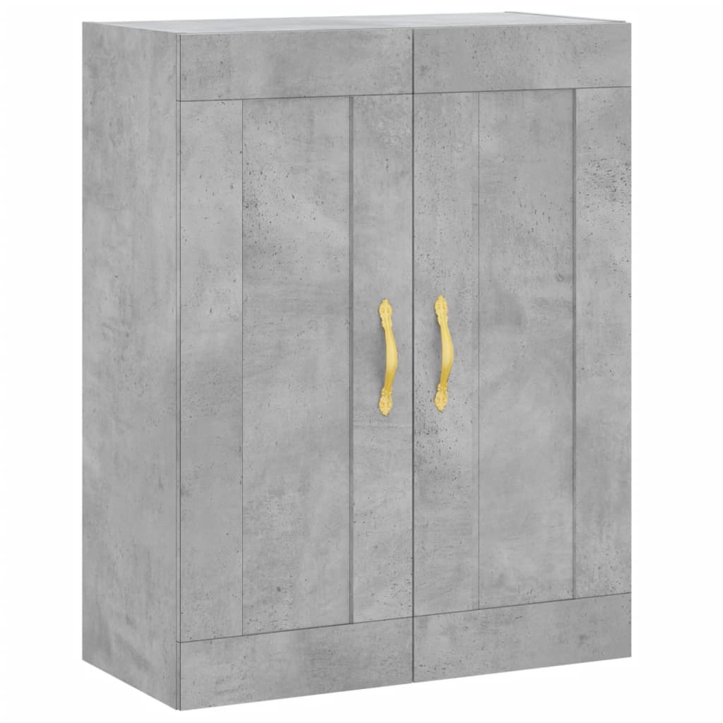 Credenza Grigio Cemento 69,5x34x180 cm in Legno Multistrato 3199605