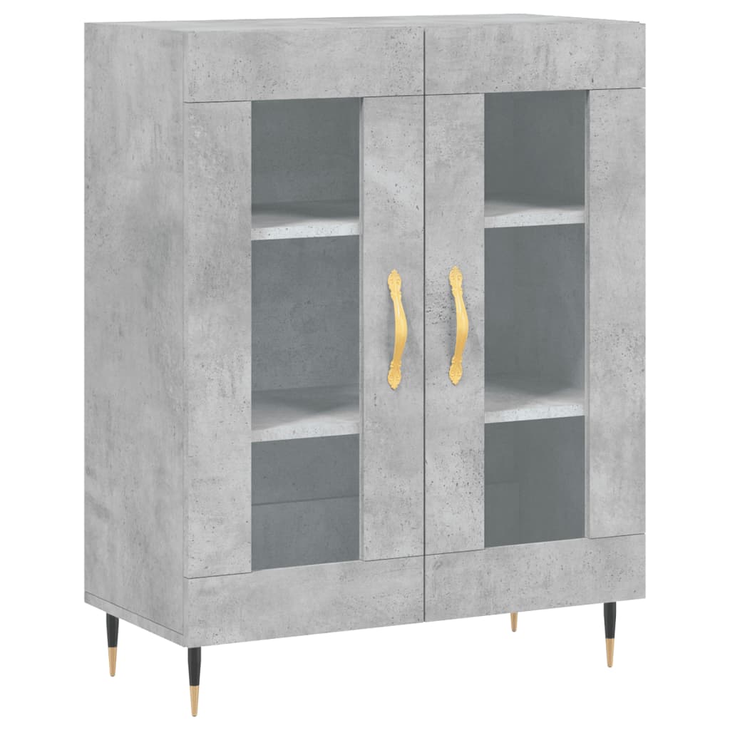 Credenza Grigio Cemento 69,5x34x180 cm in Legno Multistrato 3199605