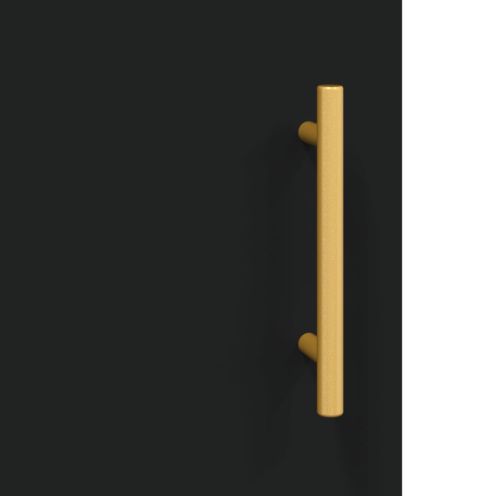 Credenza Nera 69,5x34x180 cm in Legno Multistrato 3199610