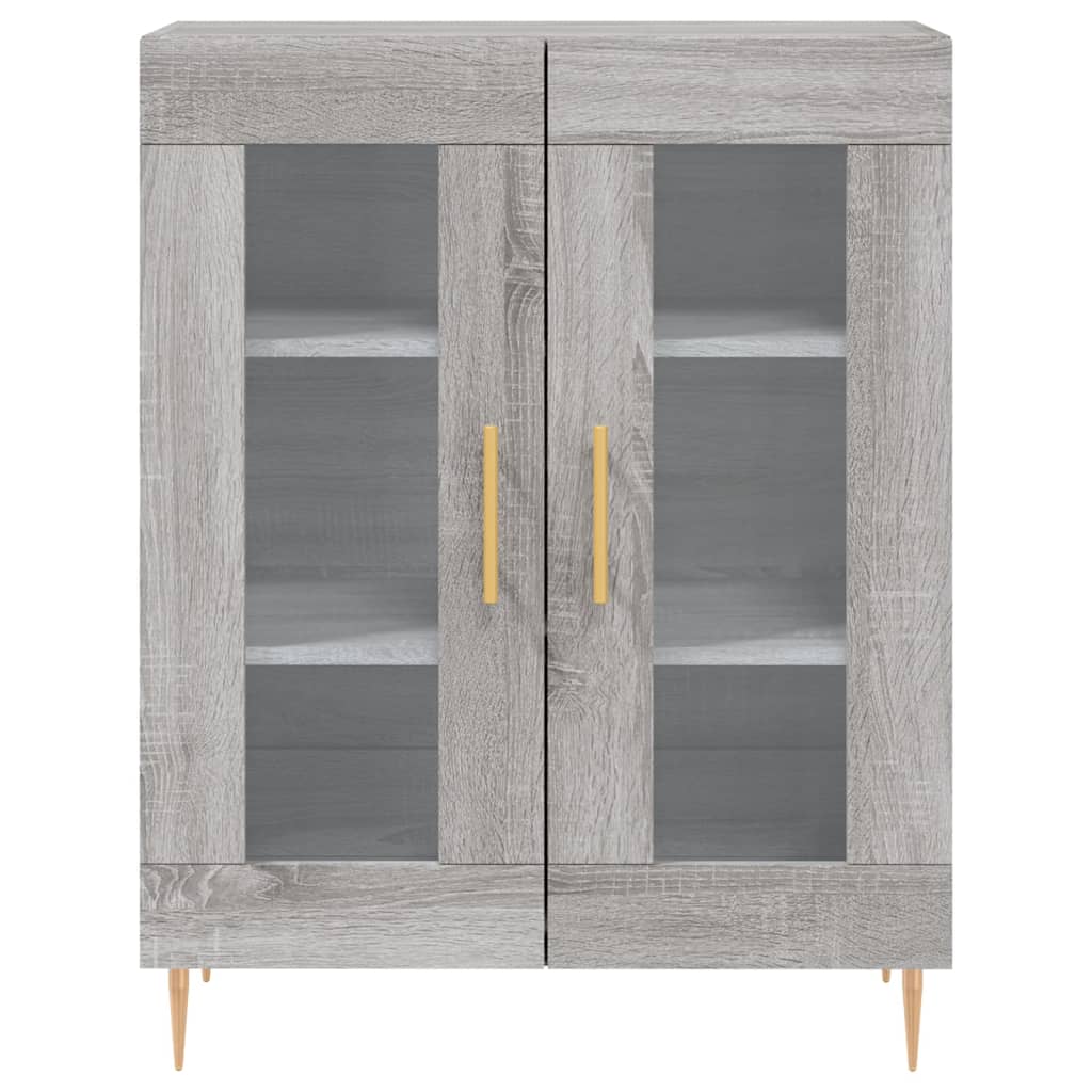 vidaXL Credenza Grigio Sonoma 69,5x34x180 cm in Legno Multistrato