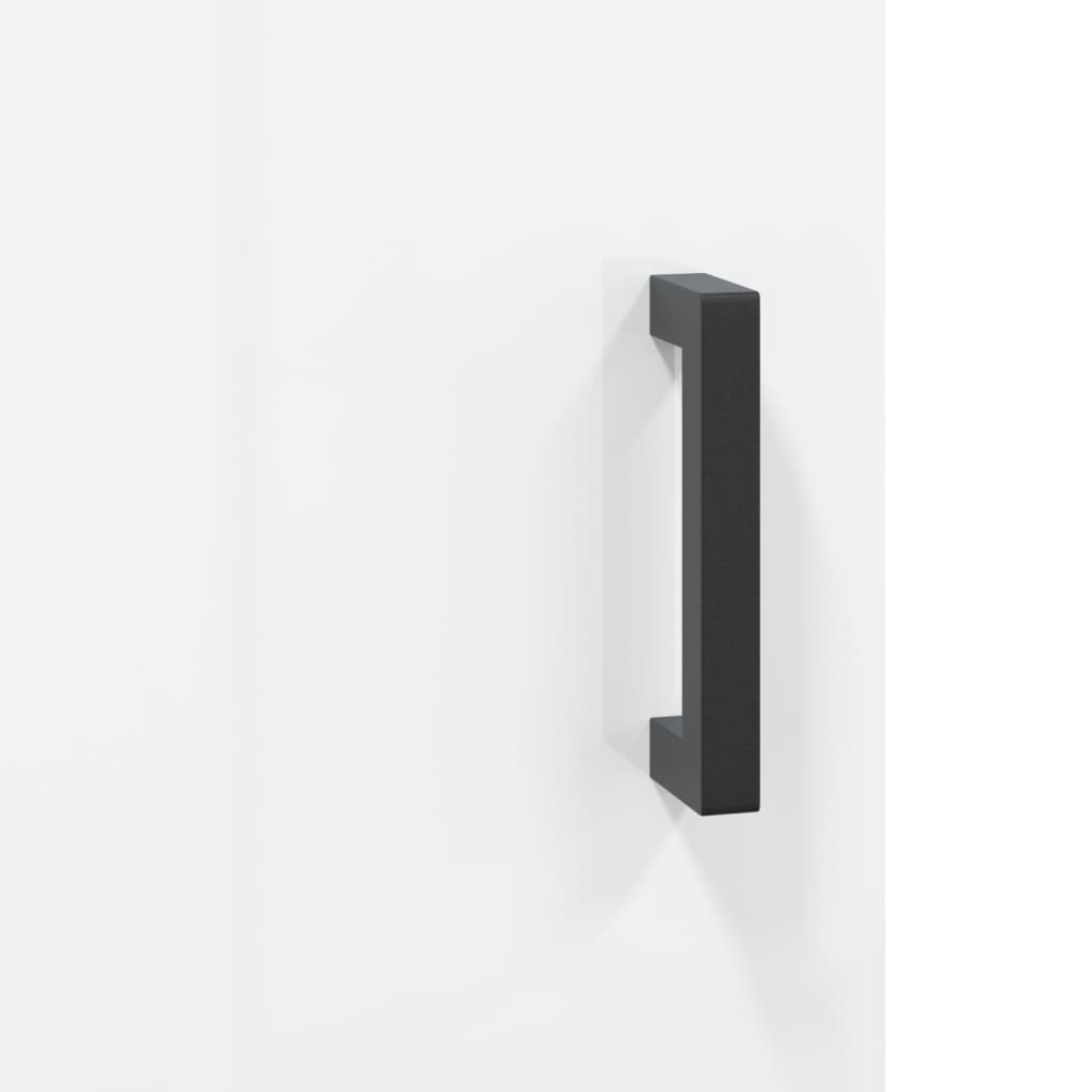 Credenza Bianco Lucido 69,5x34x180 cm in Legno Multistrato 3199619