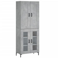Credenza Grigio Cemento 69,5x34x180 cm in Legno Multistrato 3199621