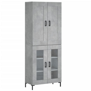 Credenza Grigio Cemento 69,5x34x180 cm in Legno Multistrato 3199621