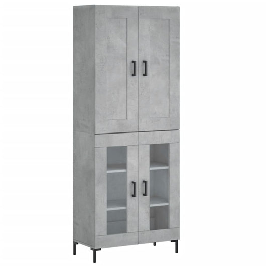 Credenza Grigio Cemento 69,5x34x180 cm in Legno Multistrato 3199621