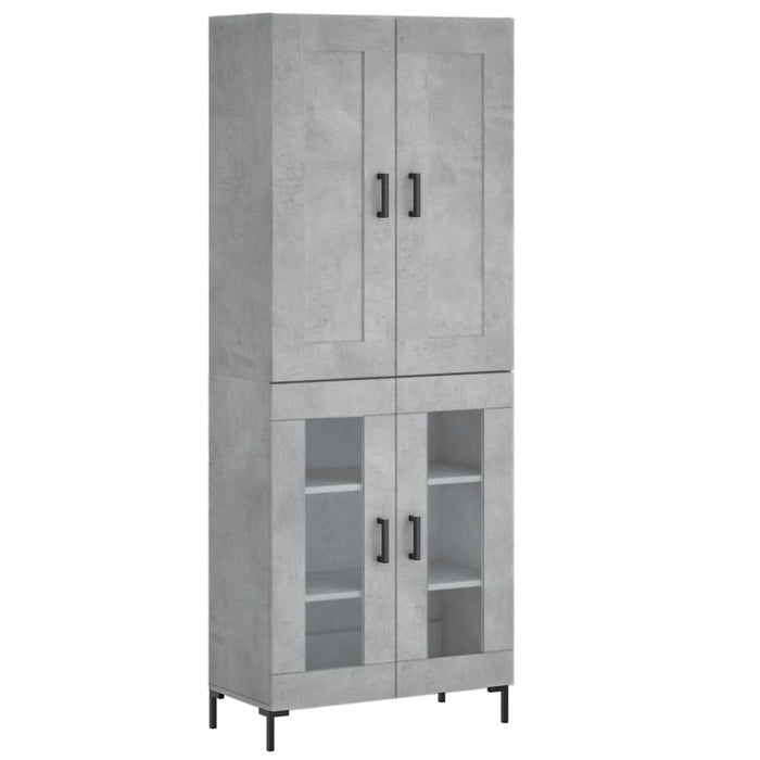 Credenza Grigio Cemento 69,5x34x180 cm in Legno Multistrato 3199621