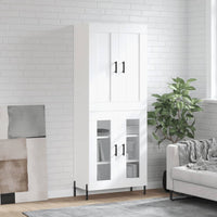 vidaXL Credenza Bianca 69,5x34x180 cm in Legno Multistrato