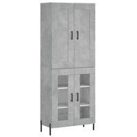 Credenza Grigio Cemento 69,5x34x180 cm in Legno Multistrato 3199629