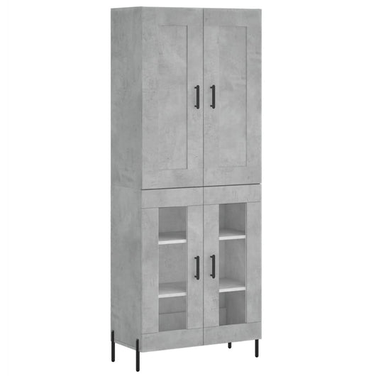 Credenza Grigio Cemento 69,5x34x180 cm in Legno Multistrato 3199629