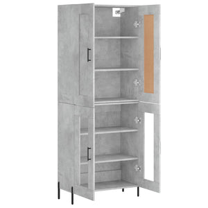 Credenza Grigio Cemento 69,5x34x180 cm in Legno Multistrato 3199629