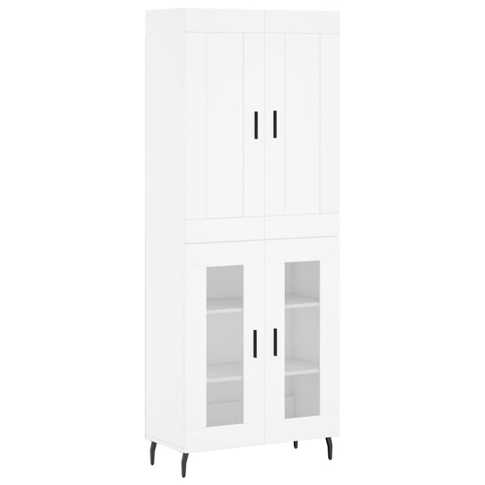 Buffet credenza cassettiera mobiletto mobile contenitore organizer cucina soggiorno salotto alto 695 x 34 x 180 cm legno ingegnerizzato bianco 02_0032522