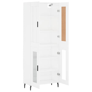 Buffet credenza cassettiera mobiletto mobile contenitore organizer cucina soggiorno salotto alto 695 x 34 x 180 cm legno ingegnerizzato bianco 02_0032522