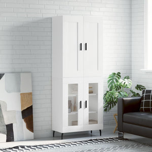 Credenza Bianca 69,5x34x180 cm in Legno Multistrato 3199633