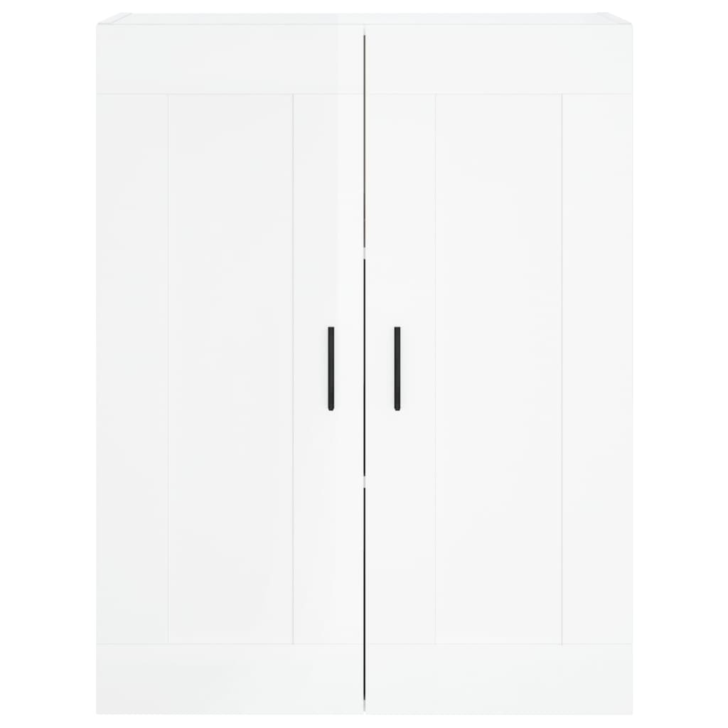 Credenza Bianco Lucido 69,5x34x180 cm in Legno Multistrato 3199635