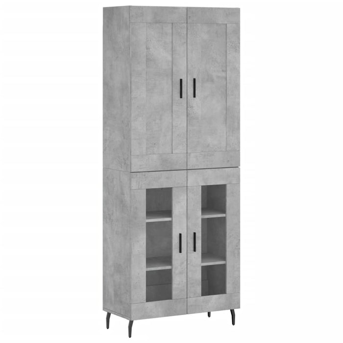 Credenza Grigio Cemento 69,5x34x180 cm in Legno Multistrato 3199637