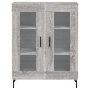 vidaXL Credenza Grigio Sonoma 69,5x34x180 cm in Legno Multistrato