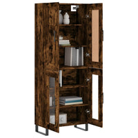 vidaXL Credenza Rovere Fumo  69,5x34x180 cm in Legno Multistrato