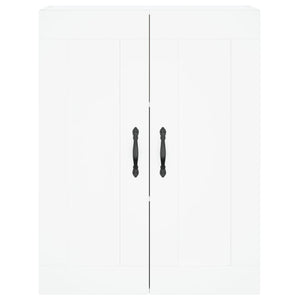 Credenza-Buffet-Armadio da cucina Bianca 69,5x34x180 cm in Legno Multistrato 826167