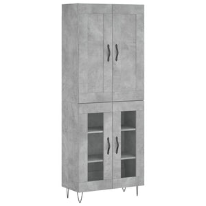Credenza Grigio Cemento 69,5x34x180 cm in Legno Multistrato 3199653