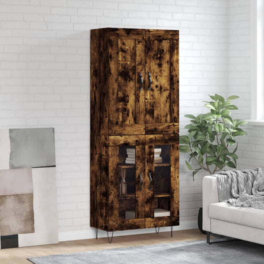 Credenza Rovere Fumo  69,5x34x180 cm in Legno Multistrato 3199654