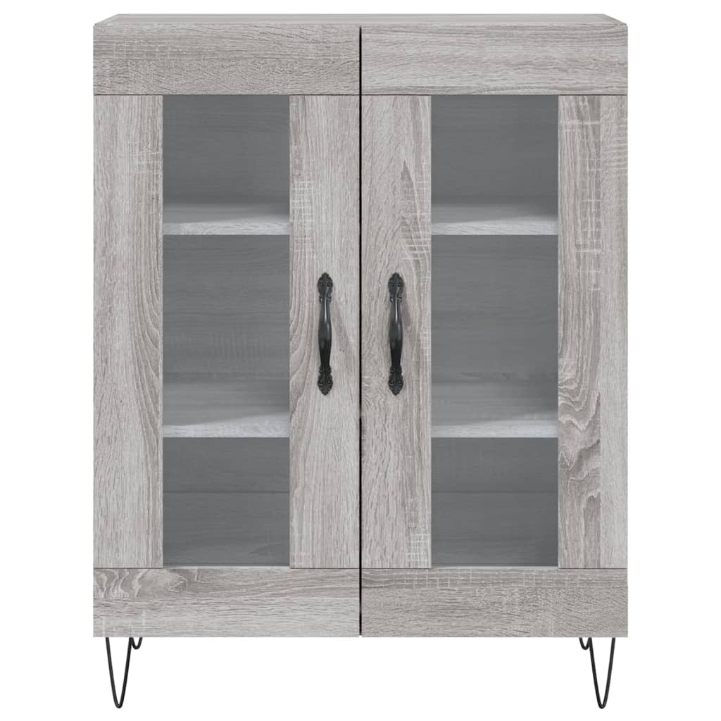 Credenza Grigio Sonoma 69,5x34x180 cm in Legno Multistrato 3199655
