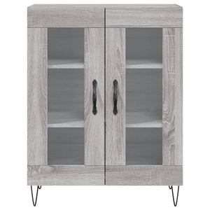 Credenza Grigio Sonoma 69,5x34x180 cm in Legno Multistrato 3199655