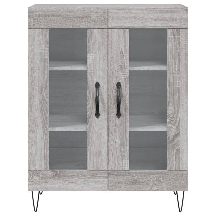 Credenza Grigio Sonoma 69,5x34x180 cm in Legno Multistrato 3199655
