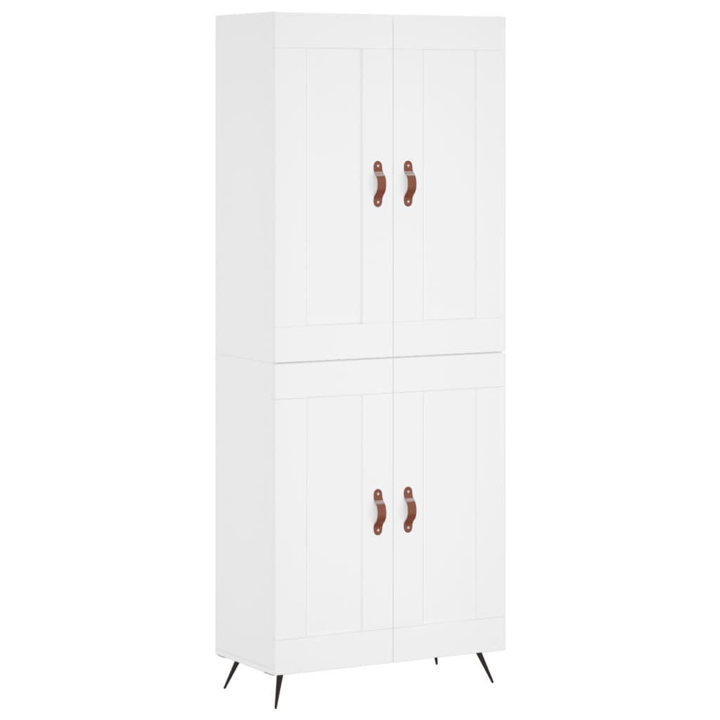 vidaXL Credenza Bianca 69,5x34x180 cm in Legno Multistrato