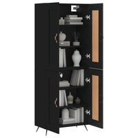 Credenza Nera 69,5x34x180 cm in Legno Multistrato 3199658