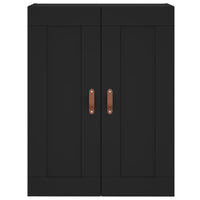 Credenza Nera 69,5x34x180 cm in Legno Multistrato 3199658