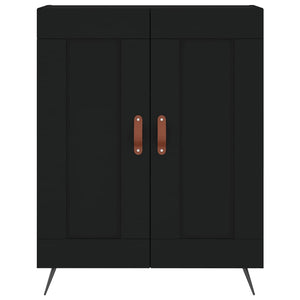 Credenza Nera 69,5x34x180 cm in Legno Multistrato 3199658