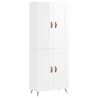 Credenza Bianco Lucido 69,5x34x180 cm in Legno Multistratocod mxl 126164