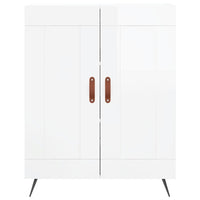 Credenza Bianco Lucido 69,5x34x180 cm in Legno Multistrato 3199659