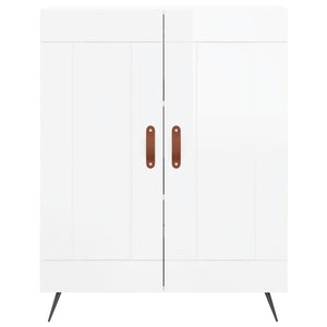 Credenza Bianco Lucido 69,5x34x180 cm in Legno Multistrato 3199659