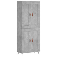 Credenza Grigio Cemento 69,5x34x180 cm in Legno Multistratocod mxl 77871