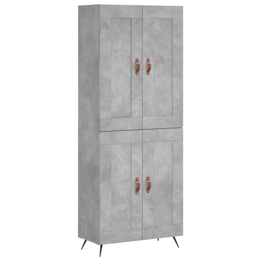 Credenza Grigio Cemento 69,5x34x180 cm in Legno Multistrato 3199661