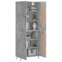 Credenza Grigio Cemento 69,5x34x180 cm in Legno Multistratocod mxl 77871