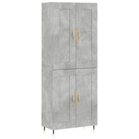Credenza cassettiera mobile contenitore organizer cucina soggiorno salotto alto 695 x 34 x 180 cm legno ingegnerizzato grigio 02_0034705