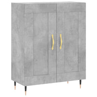 Credenza-Buffet-Armadio da cucina Grigio Cemento 69,5x34x180 cm in Legno Multistrato 604737