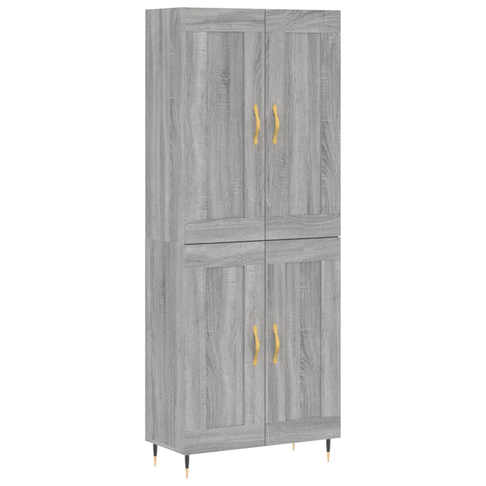 Credenza Grigio Sonoma 69,5x34x180 cm in Legno Multistrato 3199671