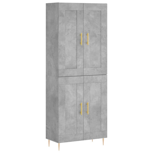 Credenza cassettiera mobile contenitore organizer cucina soggiorno salotto alto 695 x 34 x 180 cm legno ingegnerizzato grigio 02_0034595