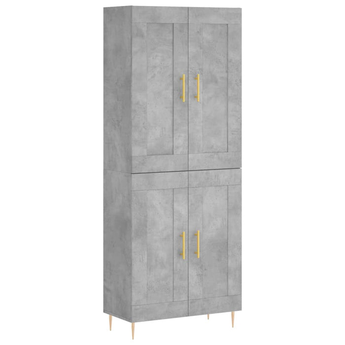 Credenza cassettiera mobile contenitore organizer cucina soggiorno salotto alto 695 x 34 x 180 cm legno ingegnerizzato grigio 02_0034595