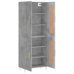 Credenza cassettiera mobile contenitore organizer cucina soggiorno salotto alto 695 x 34 x 180 cm legno ingegnerizzato grigio 02_0034595