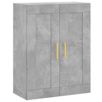 vidaXL Credenza Grigio Cemento 69,5x34x180 cm in Legno Multistrato